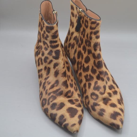 Aquazzura Fierenze Vero Cuoio Womans Leopard Pump Boot Calf Hair SZ 39 - Picture 1 of 7